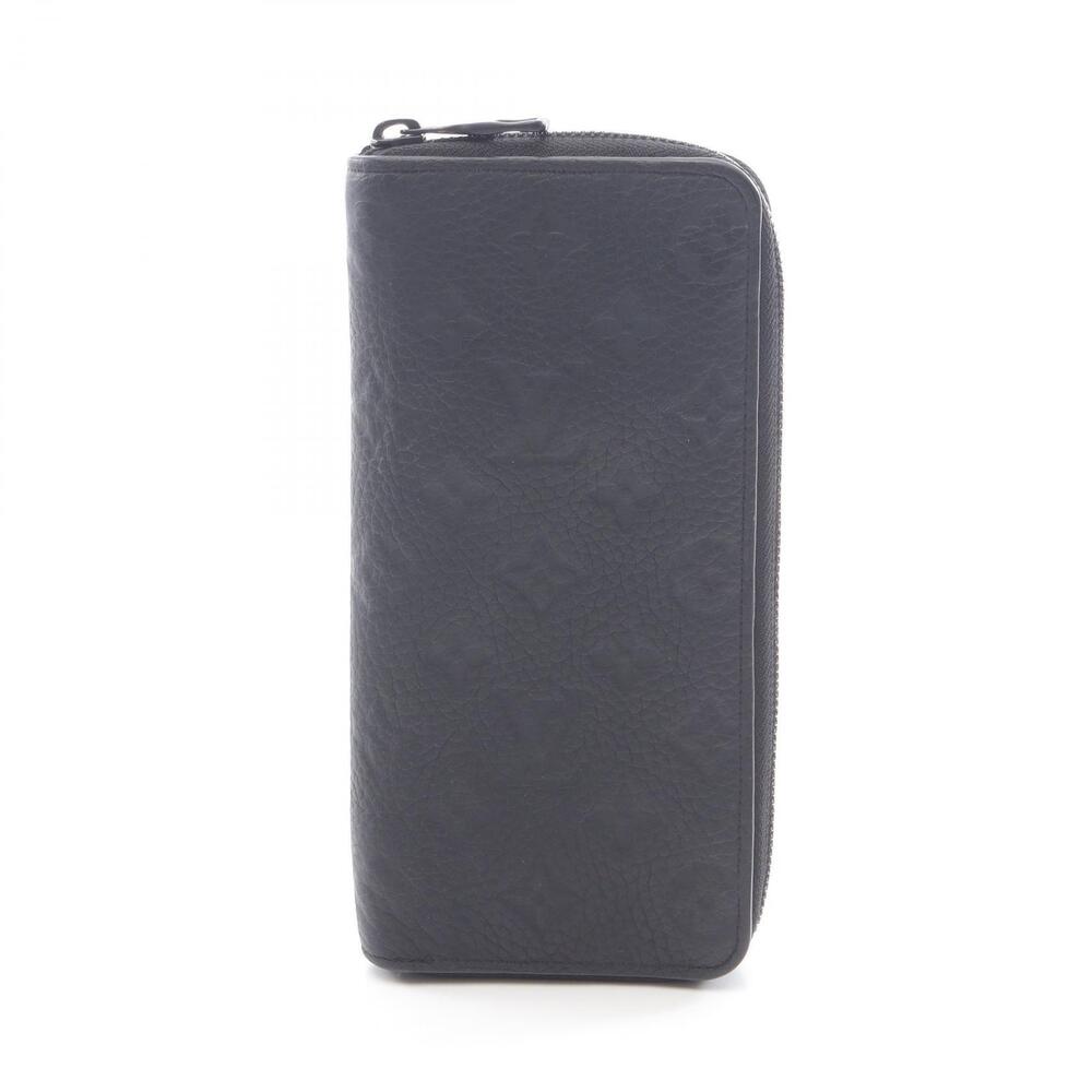 Louis Vuitton Zippy Wallet Vertical Round Long Leather Taurillon Black